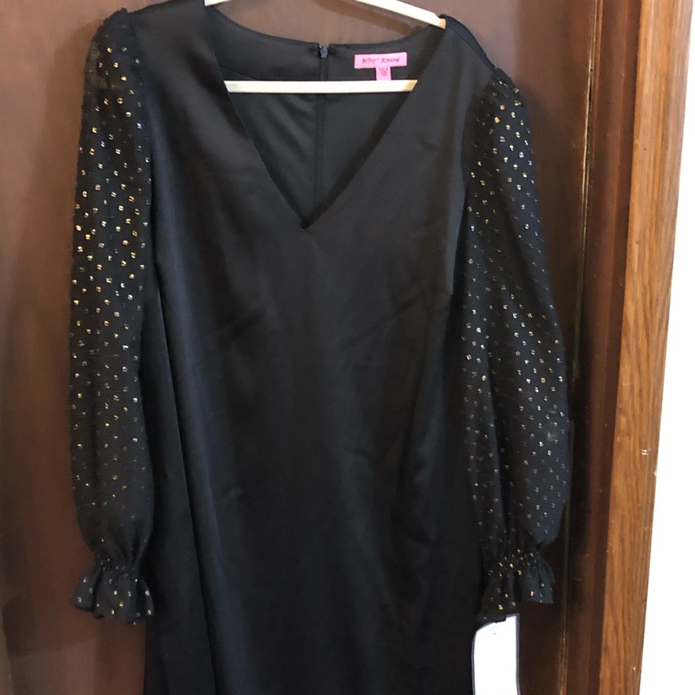 NWT Betsey Johnson Metallic Illusion Dress 16W